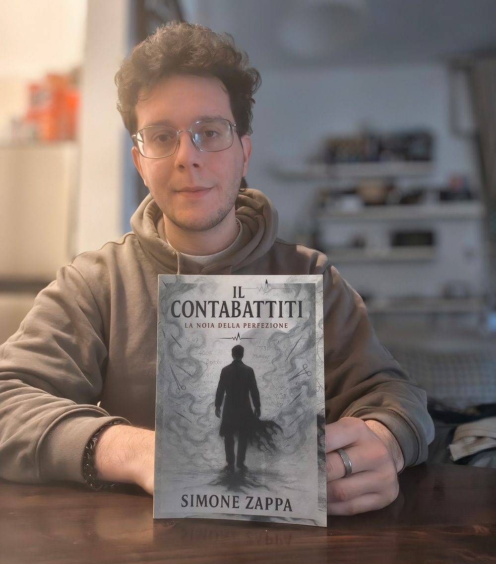 Simone Zappa col suo romanzo Il Contabattiti